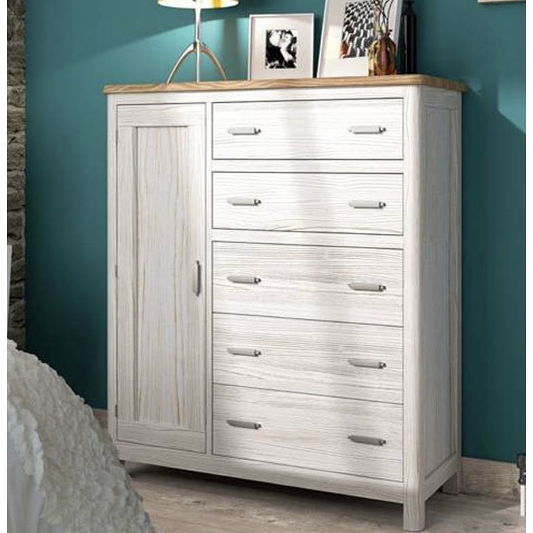 CÓMODA CON PUERTA CERDEÑA GRUPO SEYS BLANCO 103 CM 1