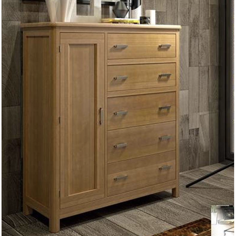 CÓMODA CON PUERTA CERDEÑA GRUPO SEYS CAFÉ 103 CM 1