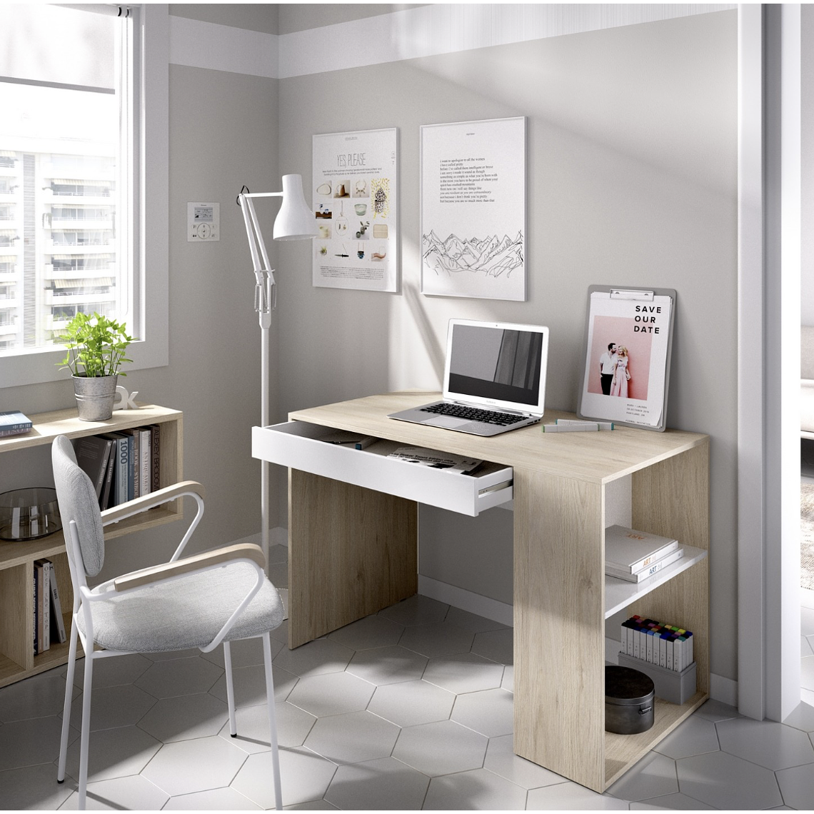ESCRITORIO MODERNO TEO DE 115CM 4