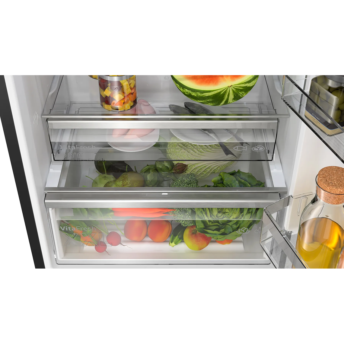 Serie 6 Frigorífico combinado de libre instalación 203 x 70 cm Negro 5