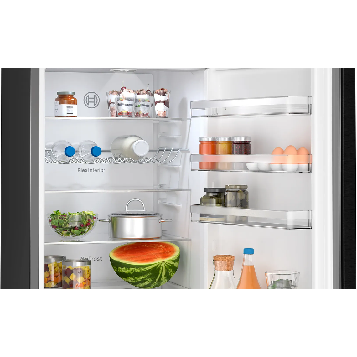 Serie 6 Frigorífico combinado de libre instalación 203 x 60 cm Acero Negro 4