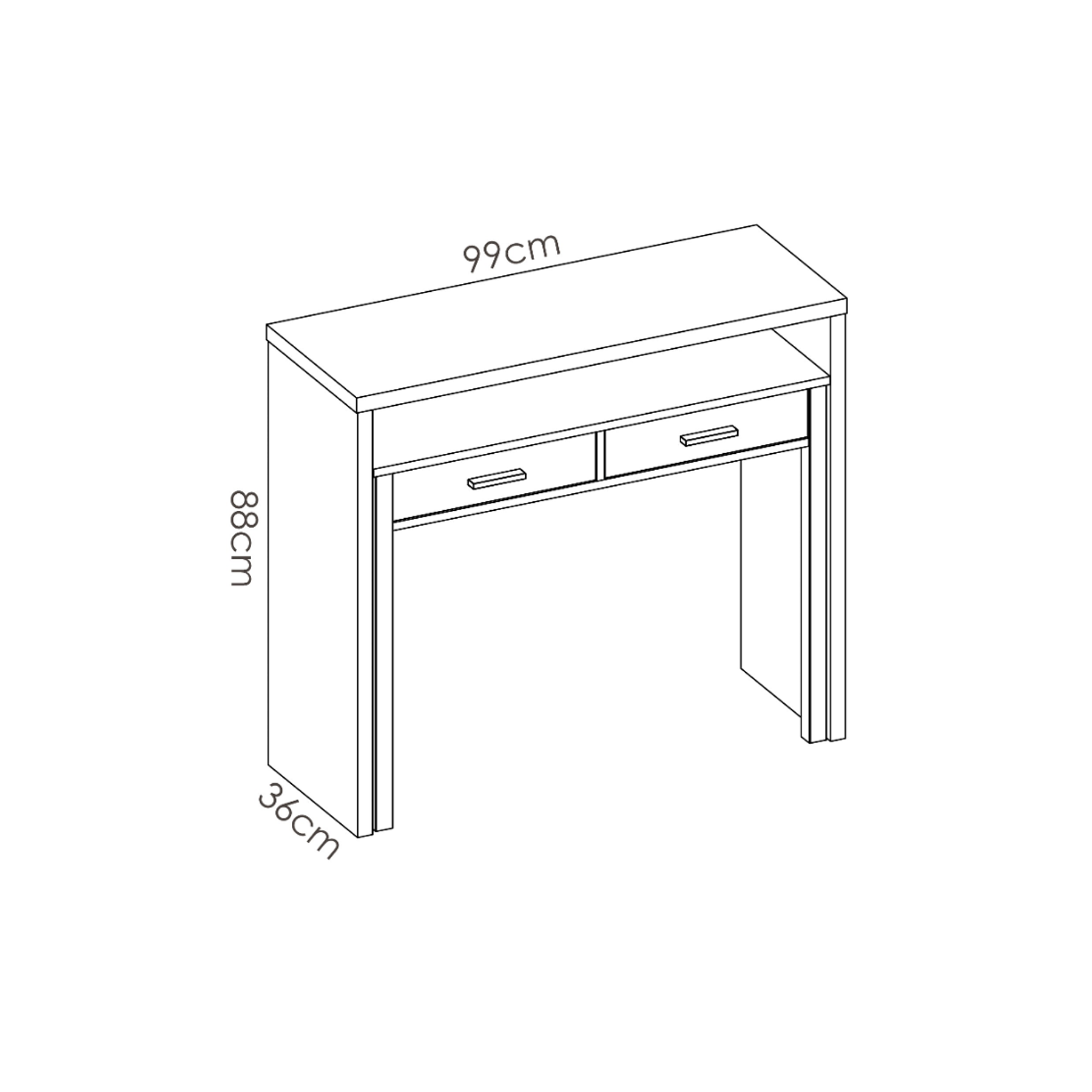 ESCRITORIO MODERNO EXTENSIBLE SEVEN 99 CM