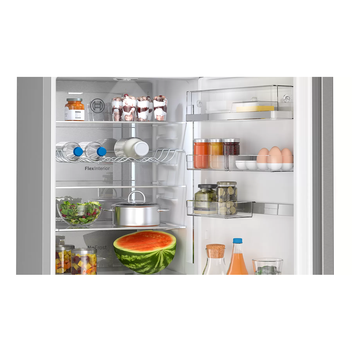 Serie 6 Frigorífico combinado de libre instalación 203 x 60 cm Acero cepillado antihuellas 5
