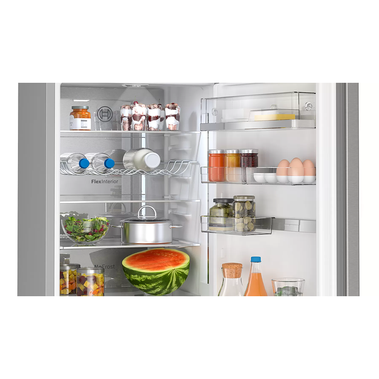 Serie 6 Frigorífico combinado de libre instalación 203 x 60 cm Acero cepillado antihuellas 5