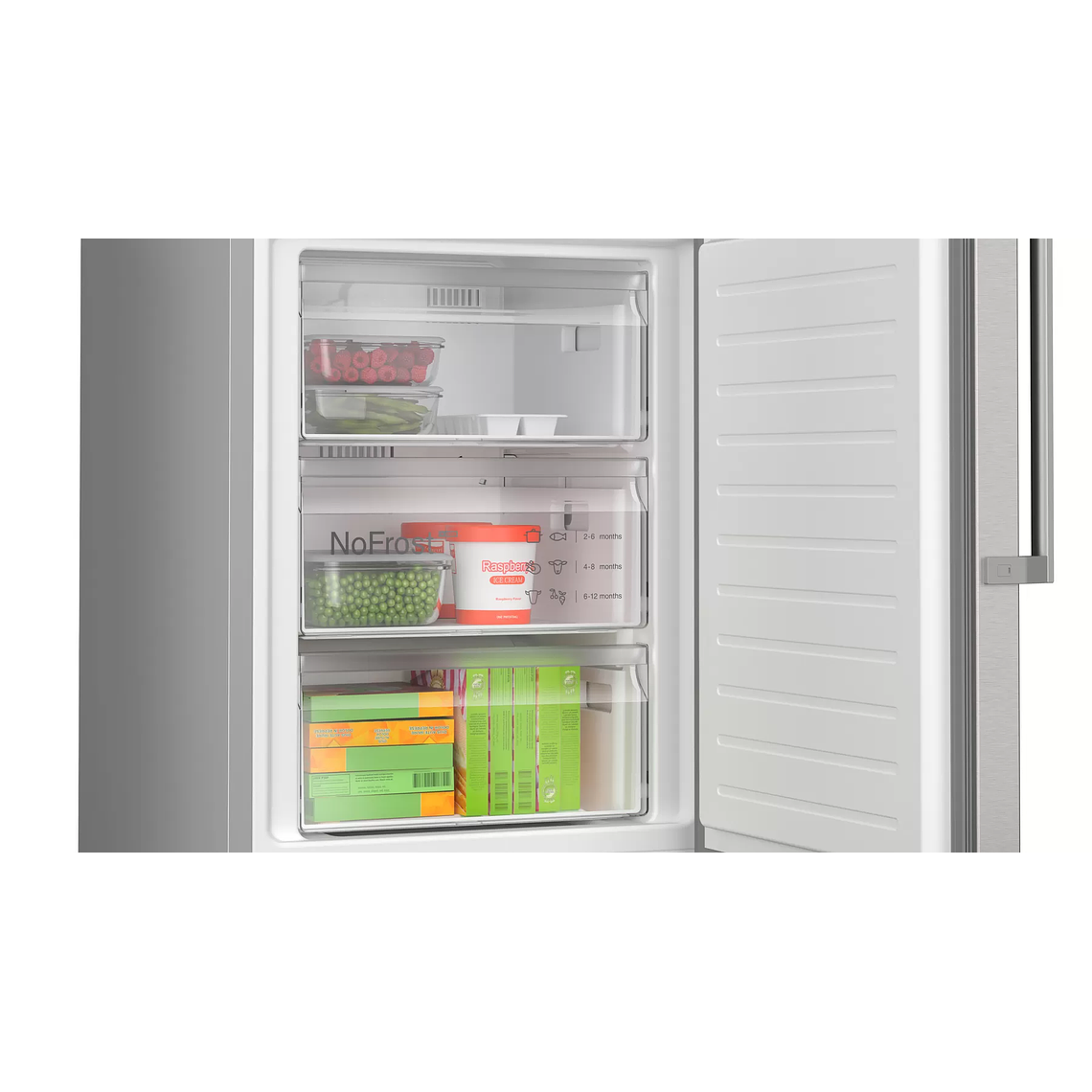 Serie 6 Frigorífico combinado de libre instalación 203 x 60 cm Acero cepillado antihuellas 7