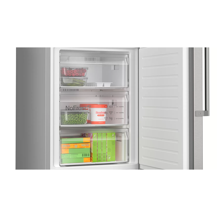 Serie 6 Frigorífico combinado de libre instalación 203 x 60 cm Acero cepillado antihuellas 7