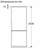 Serie 6 Frigorífico combinado de libre instalación 203 x 60 cm Acero cepillado antihuellas