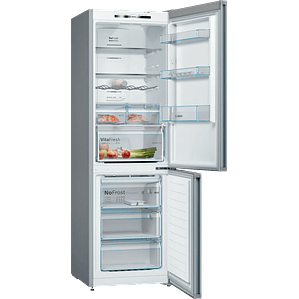 Serie 4 Frigorífico combinado de libre instalación 186 x 60 cm Acero cepillado antihuellas