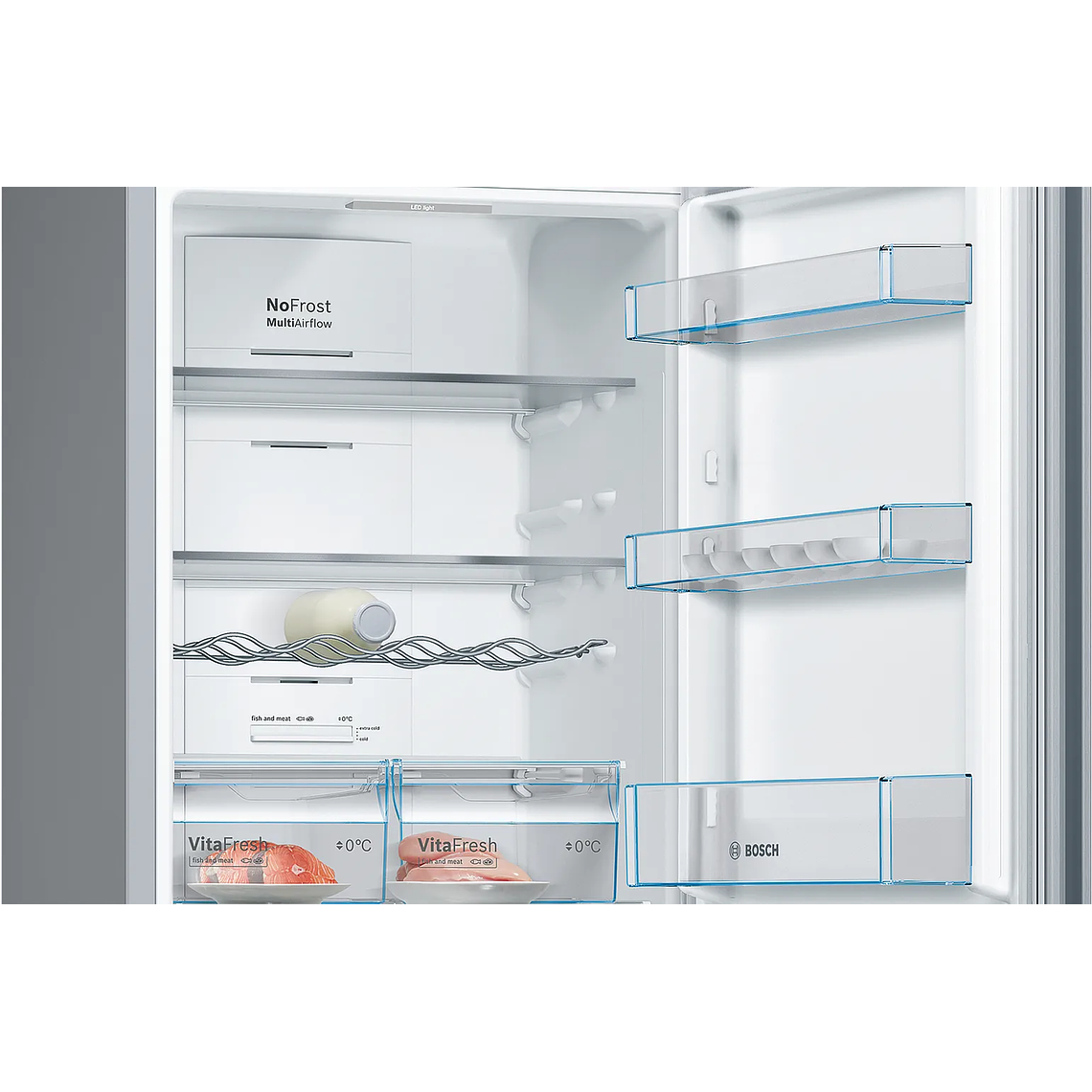 Serie 4 Frigorífico combinado de libre instalación 186 x 60 cm Acero cepillado antihuellas 3