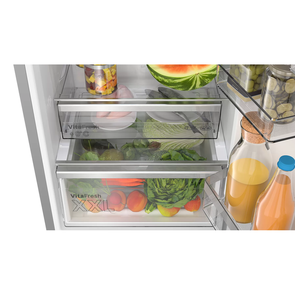 Serie 6 Frigorífico combinado de libre instalación 203 x 60 cm Acero cepillado antihuellas 6