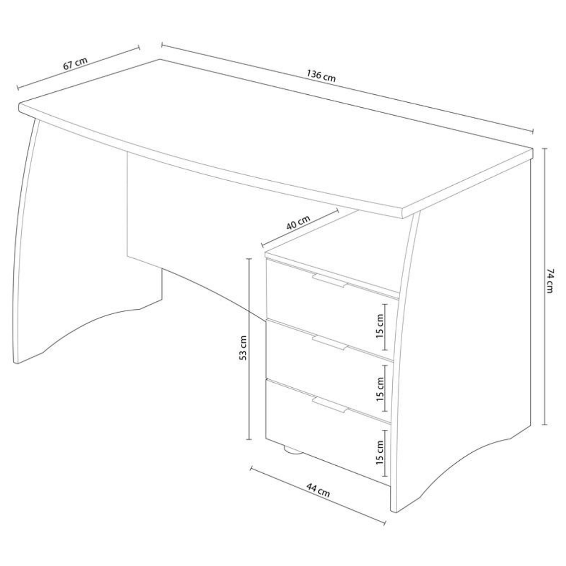 ESCRITORIO ARAGON 136 CM 5