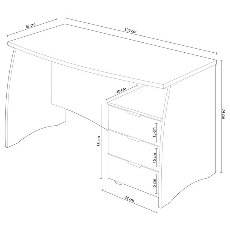ESCRITORIO ARAGON 136 CM 5