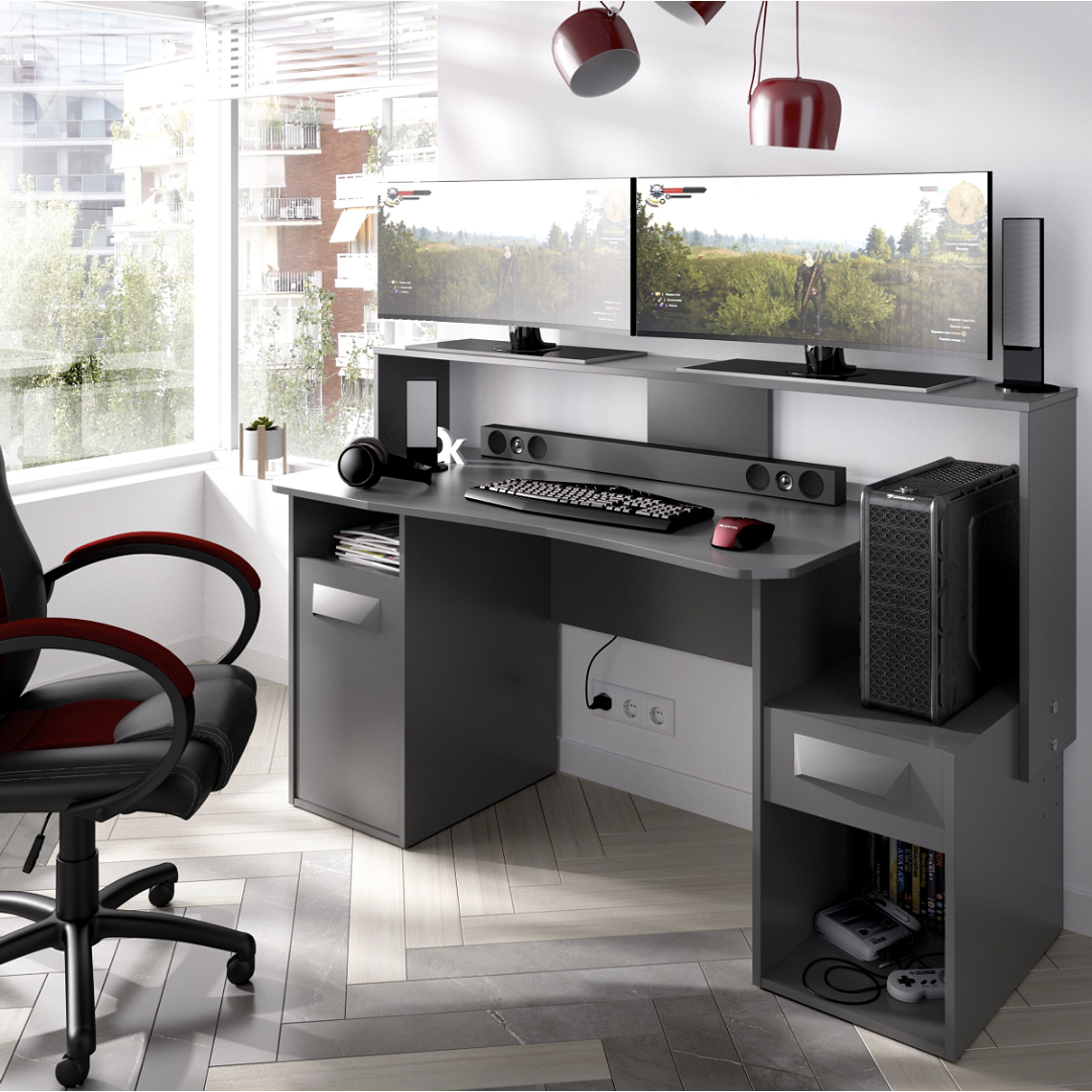 ESCRITORIO FOSK GAMING 153 CM 1