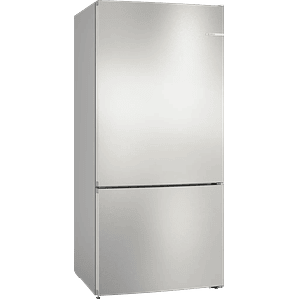 Serie 4 Frigorífico combinado de libre instalación 186 x 86 cm Acero cepillado antihuellas