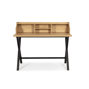 ESCRITORIO MADERA DE ROBLE Y METAL DE 120 CM