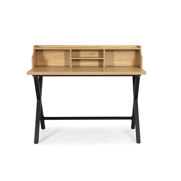 ESCRITORIO MADERA DE ROBLE Y METAL DE 120 CM 2