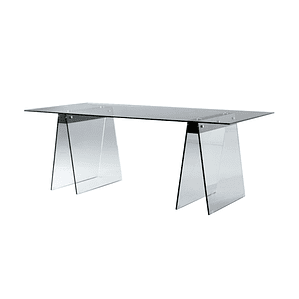ESCRITORIO DE CRISTAL MODERNA DE 180 X 90 CM