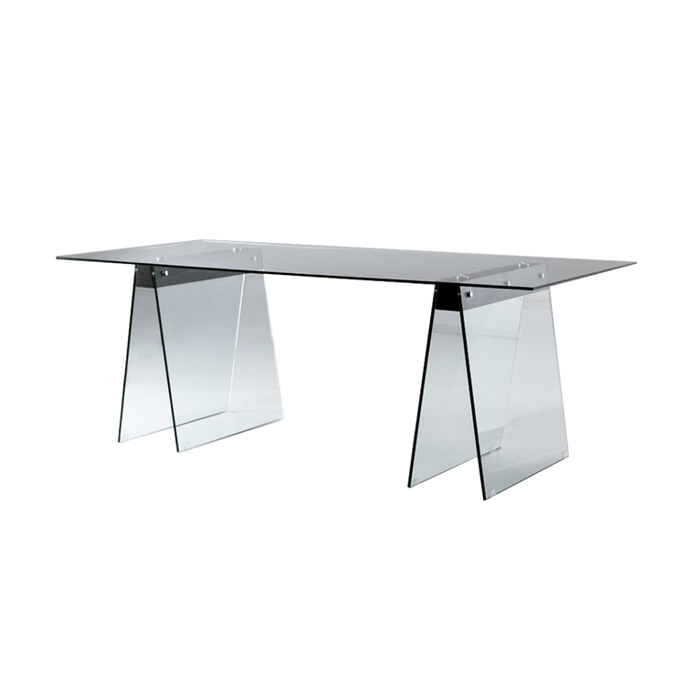 ESCRITORIO DE CRISTAL MODERNA DE 180 X 90 CM 1