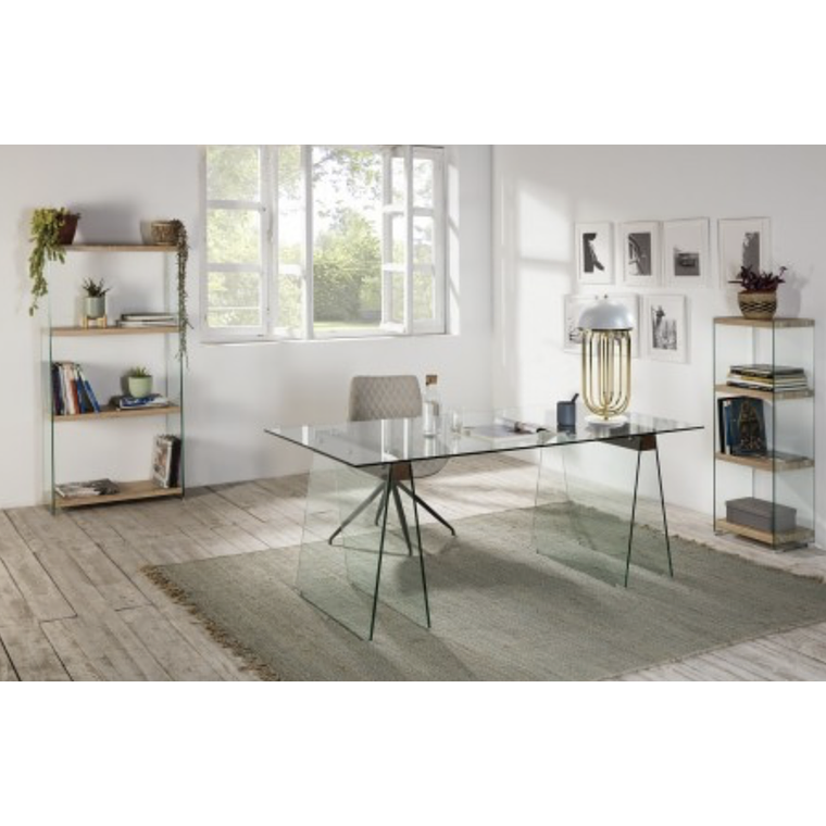 ESCRITORIO DE CRISTAL MODERNA DE 180 X 90 CM 3