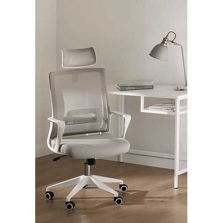 Silla de Oficina con Ruedas y Reposabrazos Teill Colors Gris Claro