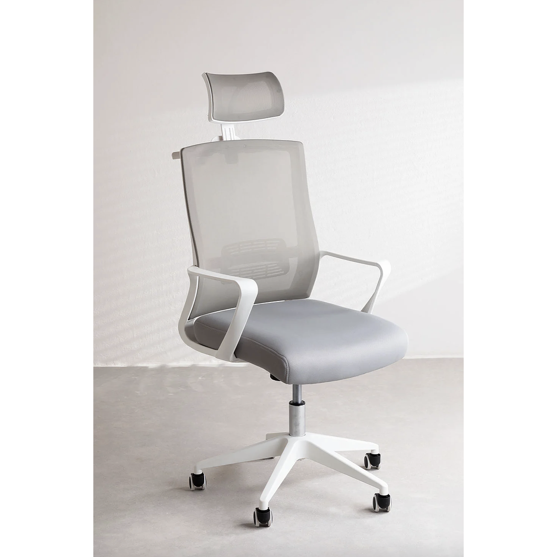 Silla de Oficina con Ruedas y Reposabrazos Teill Colors Gris Claro 2