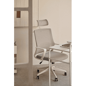 Silla de Oficina con Ruedas y Reposabrazos Teill Colors Beige Lino