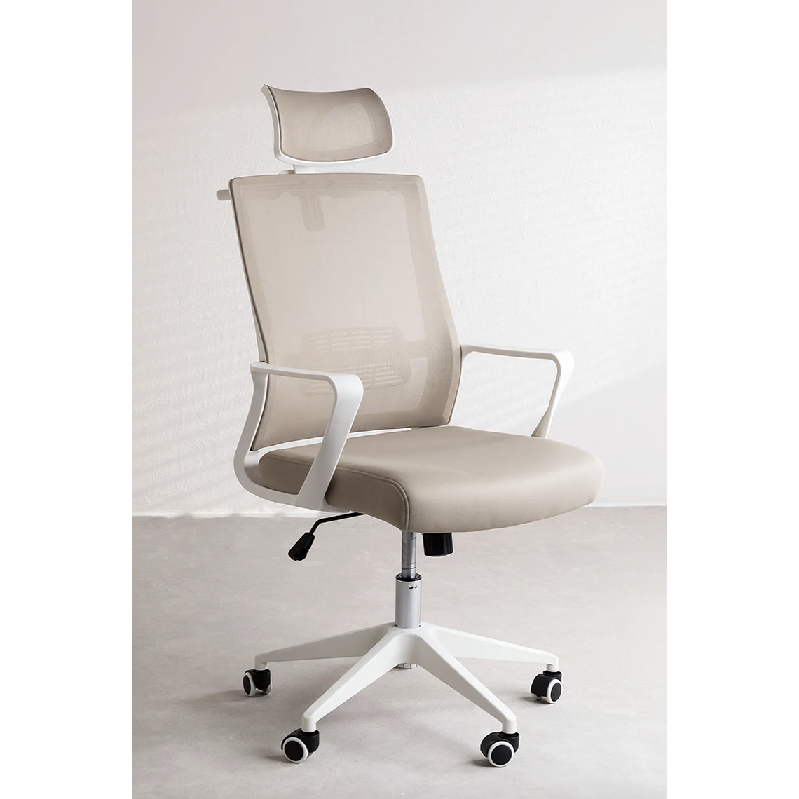 Silla de Oficina con Ruedas y Reposabrazos Teill Colors Beige Lino 3