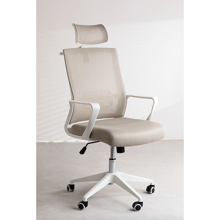 Silla de Oficina con Ruedas y Reposabrazos Teill Colors Beige Lino 3
