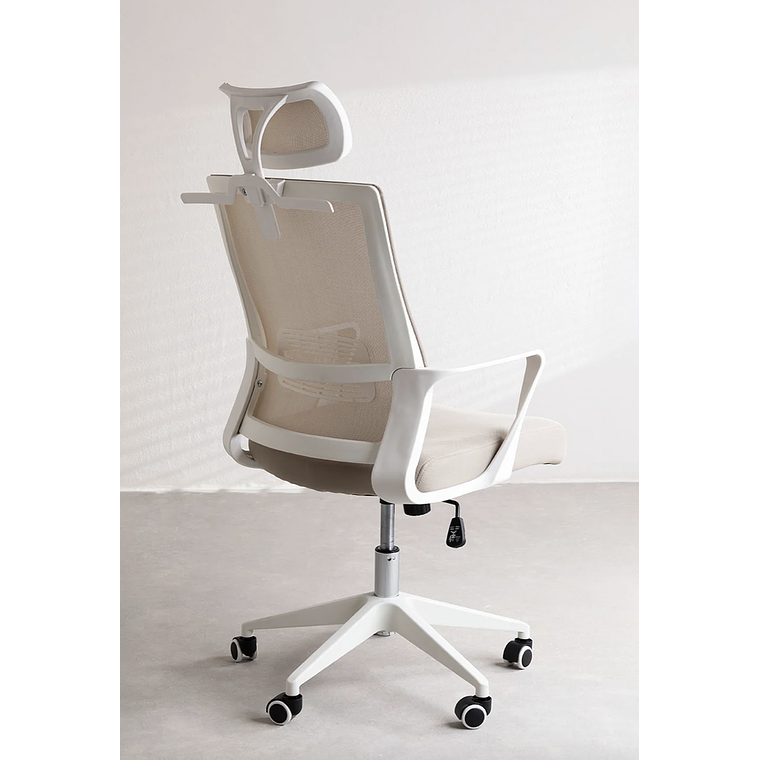 Silla de Oficina con Ruedas y Reposabrazos Teill Colors Beige Lino 5