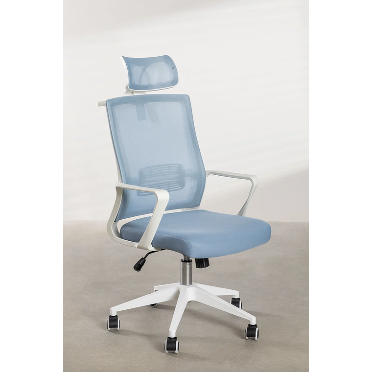 Silla de Oficina con Ruedas y Reposabrazos Teill Colors Azul Niagara 4