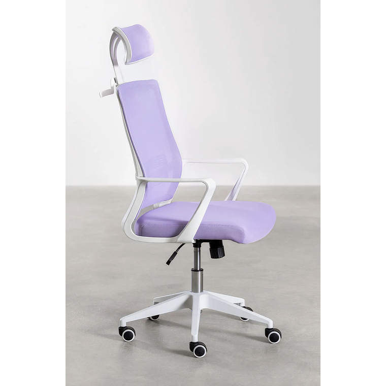 Silla de Oficina con Ruedas y Reposabrazos Teill Colors Violeta Lavanda 3