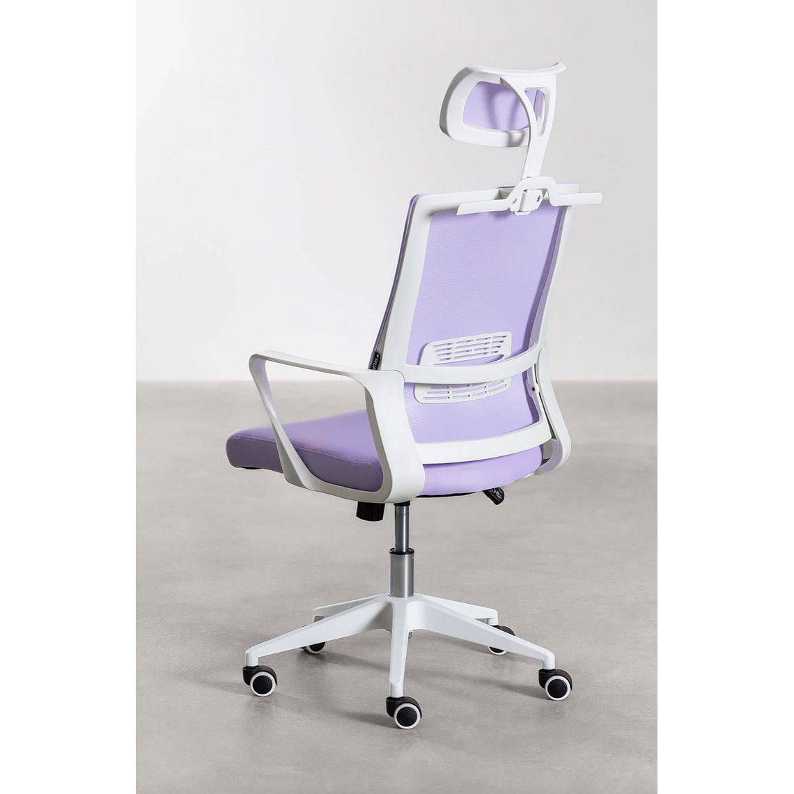 Silla de Oficina con Ruedas y Reposabrazos Teill Colors Violeta Lavanda 4