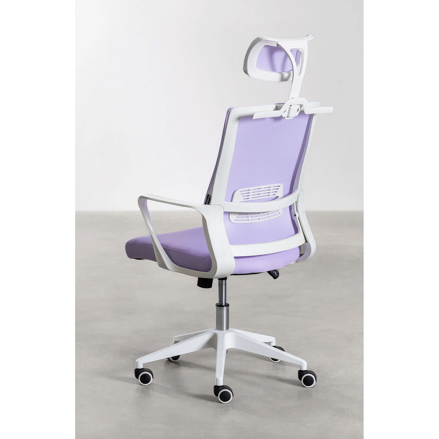 Silla de Oficina con Ruedas y Reposabrazos Teill Colors Violeta Lavanda