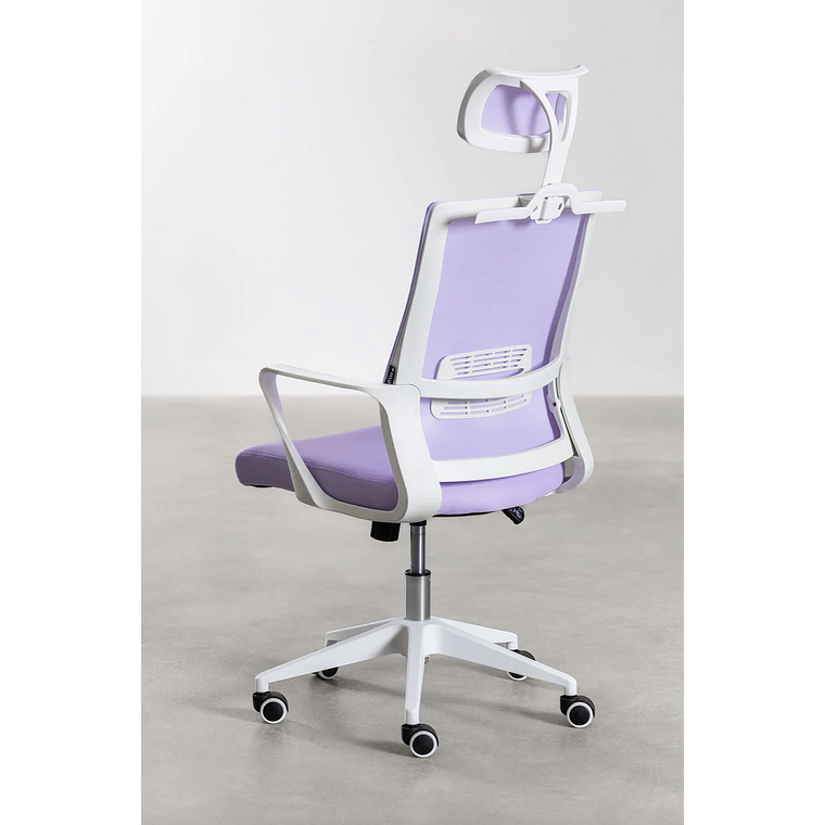 Silla de Oficina con Ruedas y Reposabrazos Teill Colors Violeta Lavanda 4