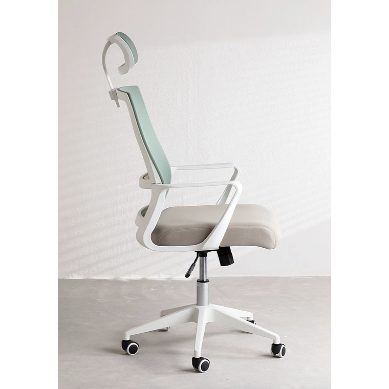 Silla de Oficina con Ruedas y Reposabrazos Teill Colors Beige Lino 3