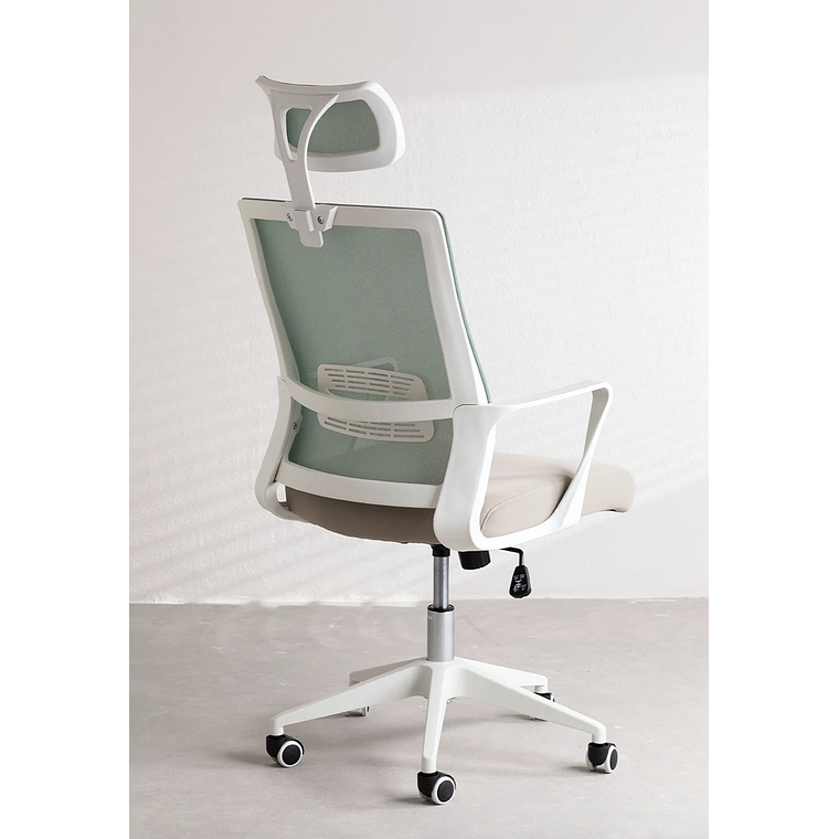 Silla de Oficina con Ruedas y Reposabrazos Teill Colors Beige Lino 4