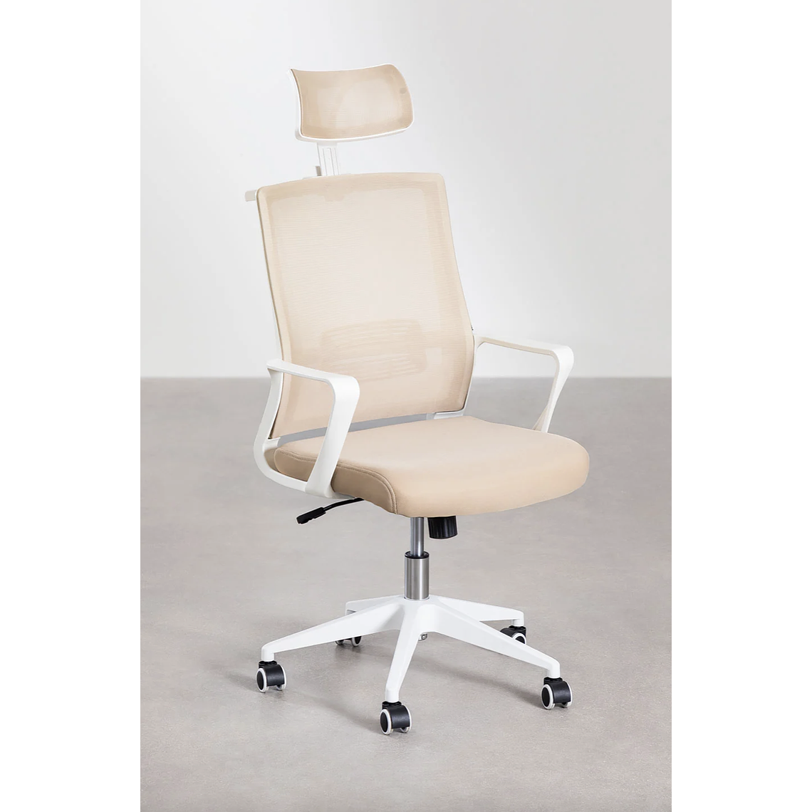 Silla de Oficina con Ruedas y Reposabrazos Teill Colors Beige Almendra 2