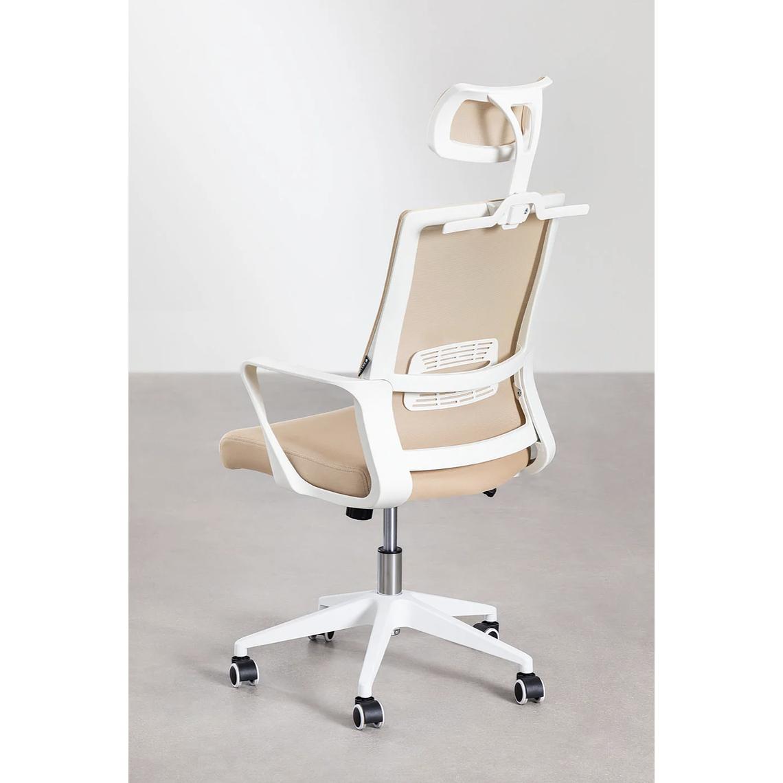 Silla de Oficina con Ruedas y Reposabrazos Teill Colors Beige Almendra 4
