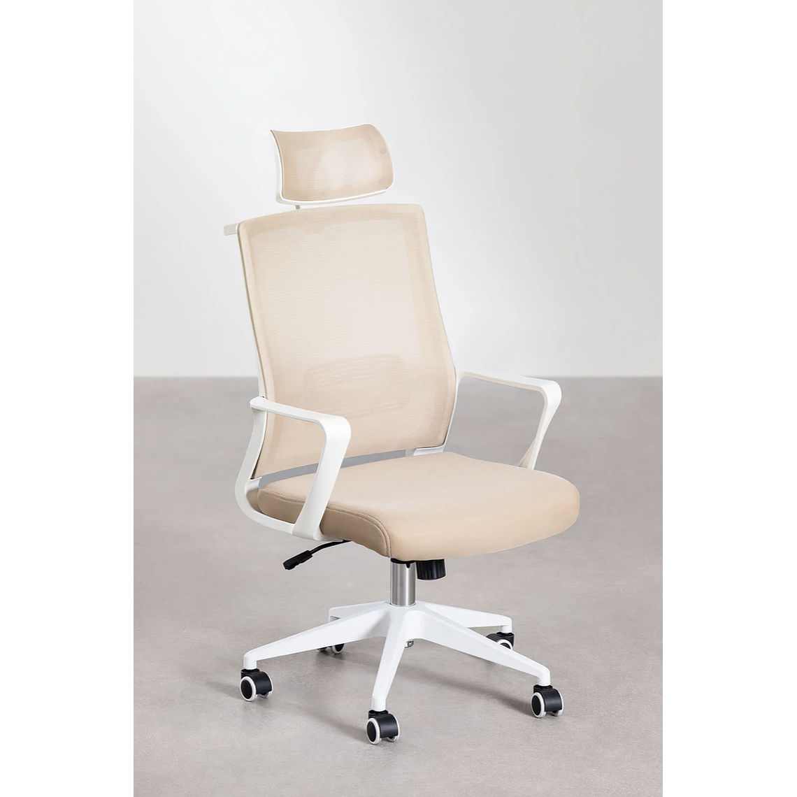 Silla de Oficina con Ruedas y Reposabrazos Teill Colors Beige Almendra 5