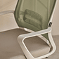 Silla de Oficina con Ruedas y Reposabrazos Teill Colors Verde Army Beige Lino - Miniatura 2