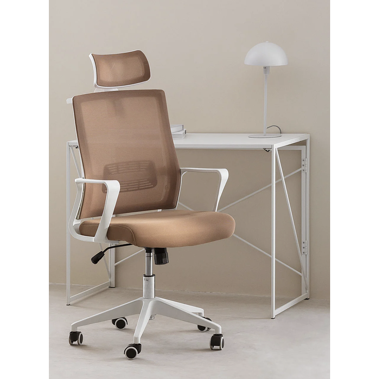 Silla de Oficina con Ruedas y Reposabrazos Teill Colors Camel Claro 1