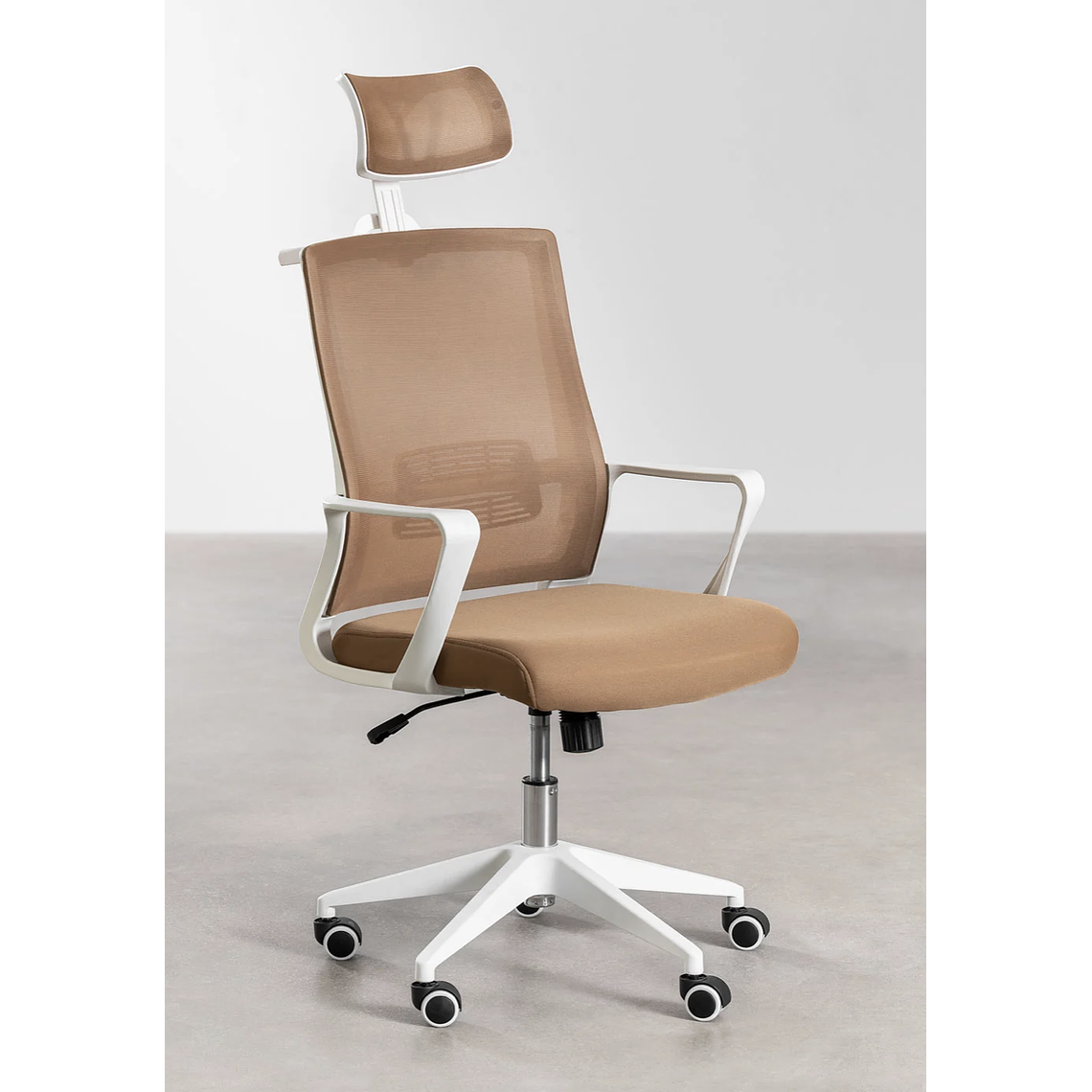Silla de Oficina con Ruedas y Reposabrazos Teill Colors Camel Claro 2