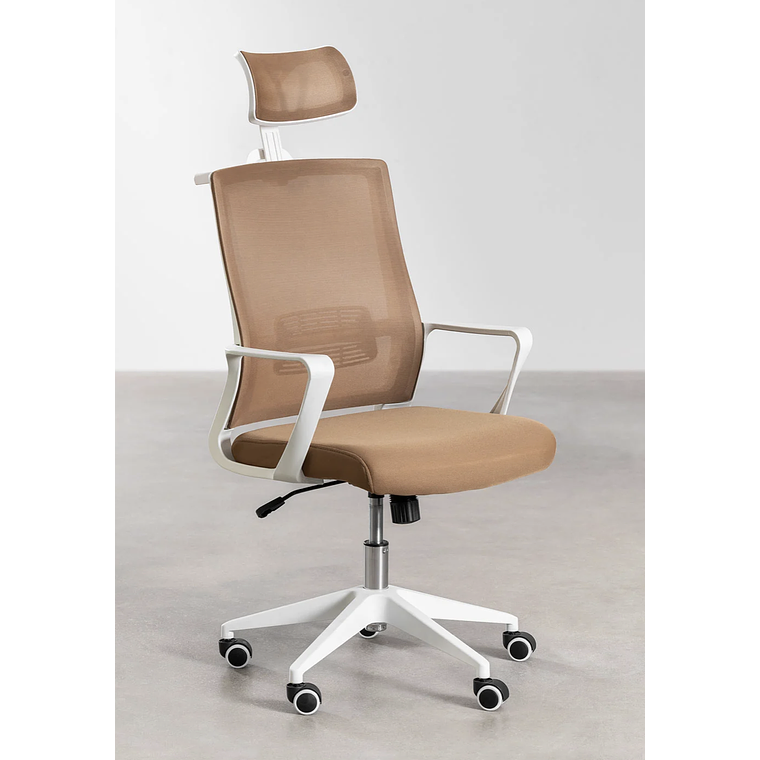 Silla de Oficina con Ruedas y Reposabrazos Teill Colors Camel Claro 2