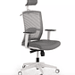 Silla de oficina ergonómica Akira white con reposacabezas Blanco / Gris - Miniatura 1