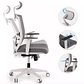 Silla de oficina ergonómica Akira white con reposacabezas Blanco / Gris - Miniatura 3