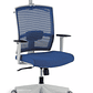 Silla de oficina ergonómica Akira white con reposacabezas Blanco / Azul - Miniatura 1