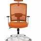 Silla de oficina ergonómica Akira white con reposacabezas Blanco / Naranja - Miniatura 4