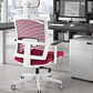 Silla de oficina ergonómica Akira white con reposacabezas Blanco / Rojo - Miniatura 2