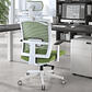 Silla de oficina ergonómica Akira white con reposacabezas Blanco / Verde - Miniatura 2