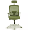 Silla de oficina ergonómica Akira white con reposacabezas Blanco / Verde